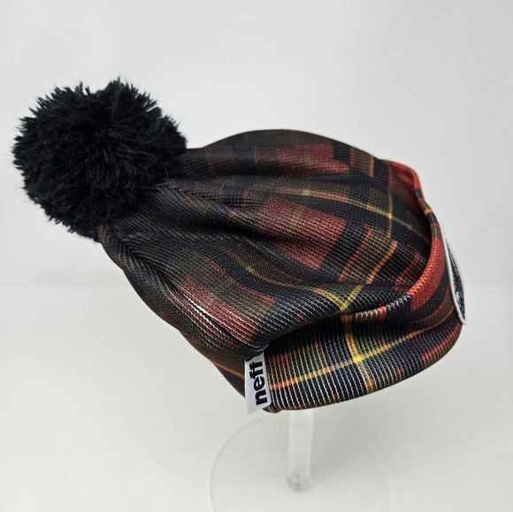 NEFF X DISNEY COLLECTION BLUE PLAID POM POM BEANIE HAT DISNEY VILLIANS UNISEX OS - Picture 5 of 9